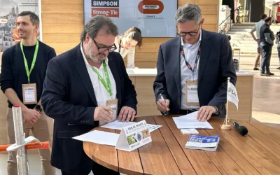 Pose des façades ossature bois avec « FOBuleuse », une innovation brevetée.